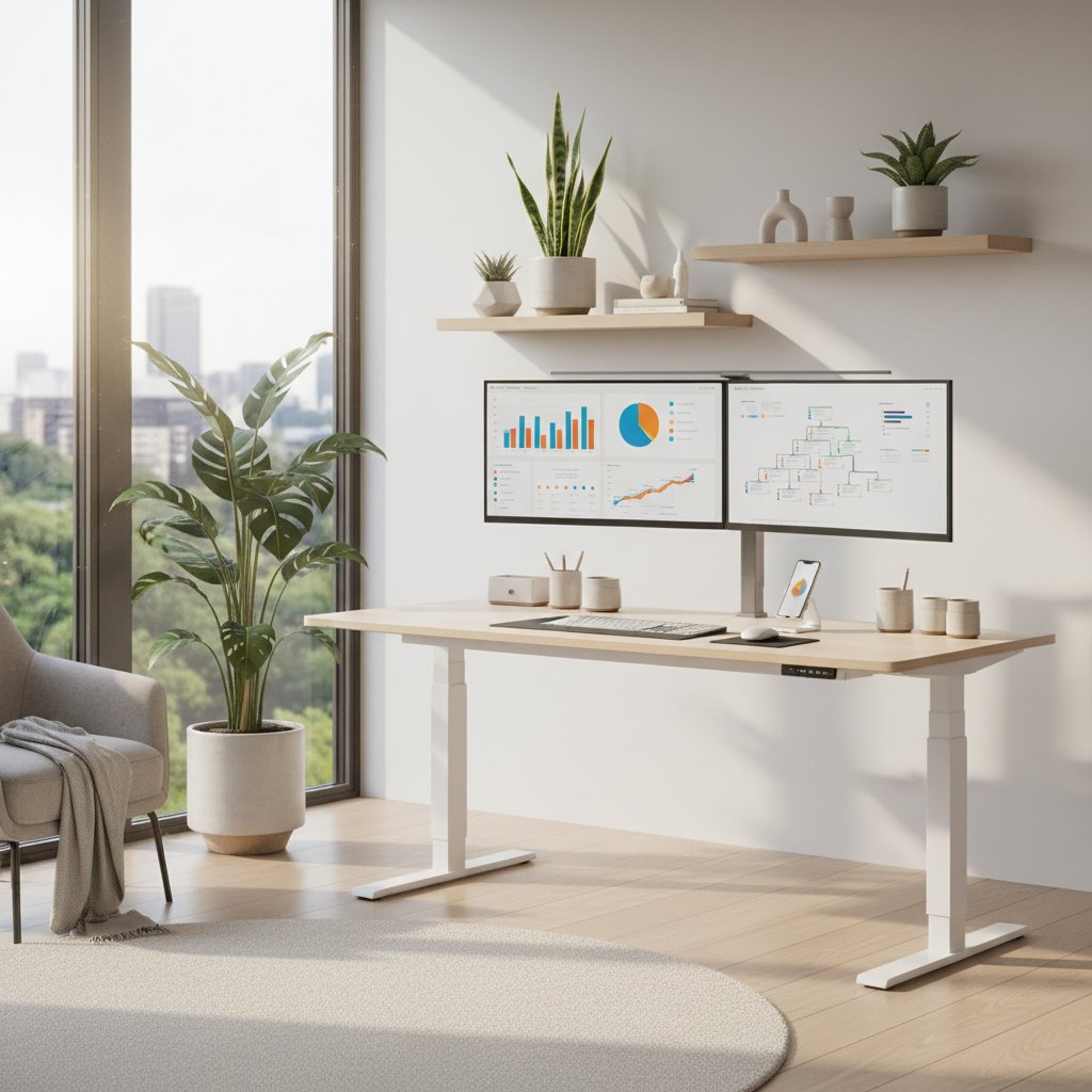 Organized workspace showing efficient task management system with planners and digital tools in Singapore office